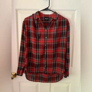 Madewell | Plaid Central Long Sleeve Button Down